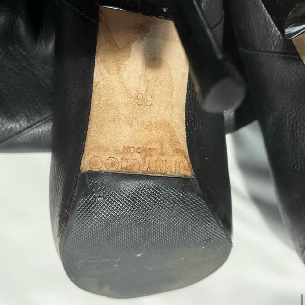 Knee high Jimmy Choo black leather boots - Picture 11 of 11